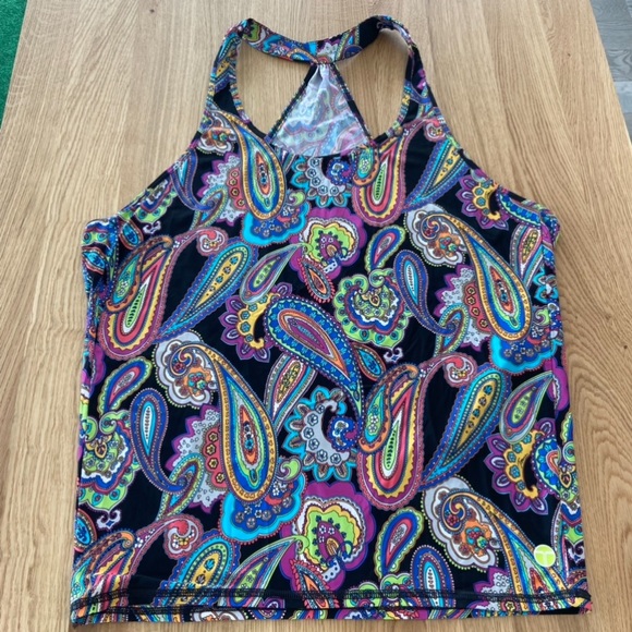 Trina Turk Racerback Paisley Tank - Picture 1 of 6